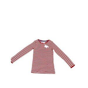NEW Mini Boden Girls Red & White Striped Long Sleeve Shirt